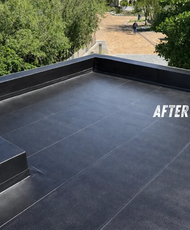 Roof waterproofing after